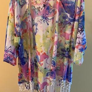 Lucky & Coco NWOT Sheer Kimono Cardigan (M)